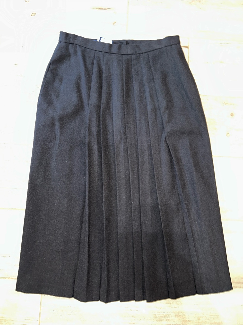 Women's Black Midi Pleated Skirt